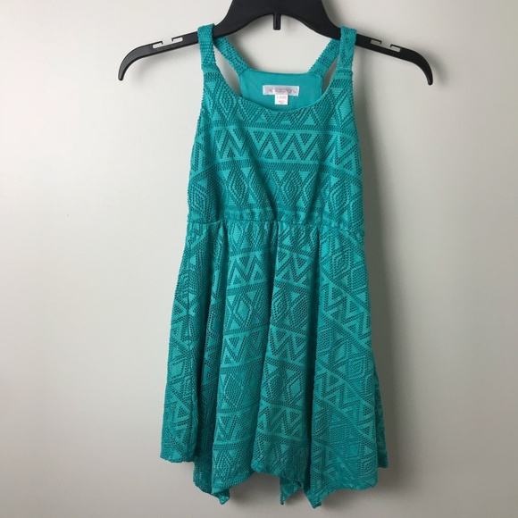 Xhilaration Dresses A Teal Triangle Design Dress Poshmark